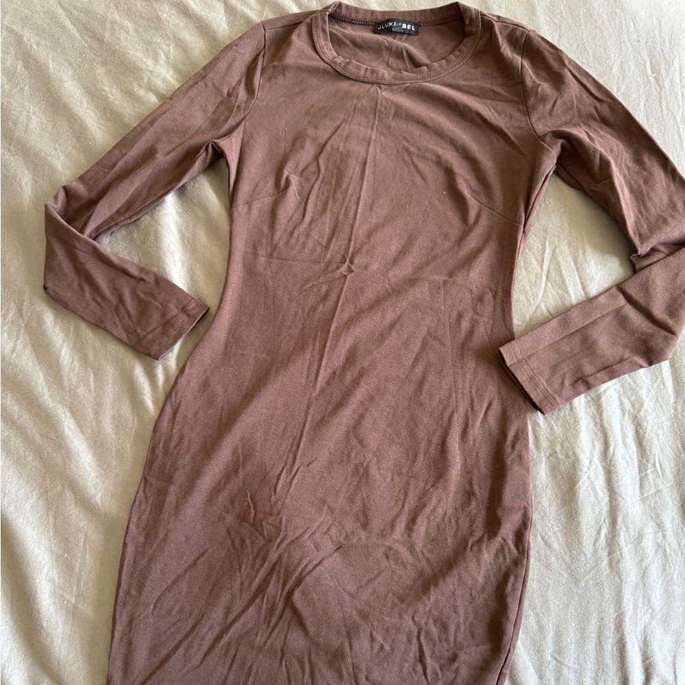 Brown mini dress